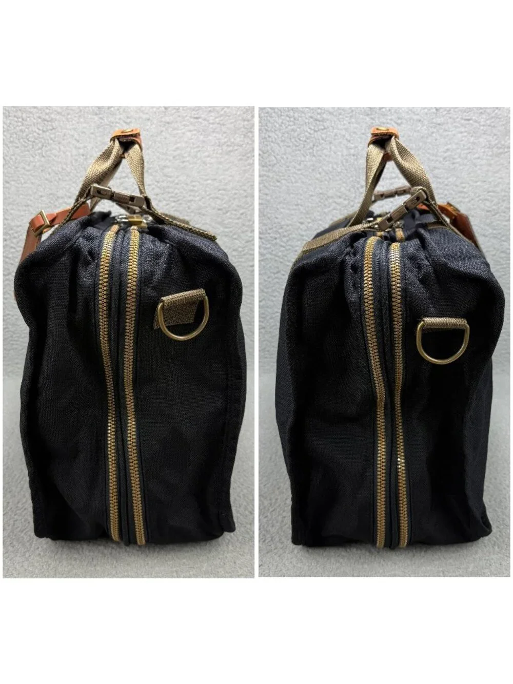 Dakota By Tumi Luggage Bag Black Canvas Carry On Weekender Travel Duffle Vintage